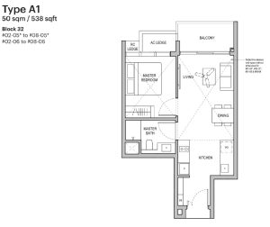 lentoria-condo-floor-plan-1-bedroom-type-a1-singapore