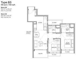 lentoria-condo-floor-plan-2-bedroom-type-b3-singapore