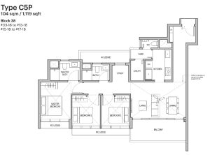 lentoria-condo-floor-plan-3-bedroom-type-c5p-singapore