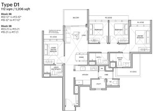 lentoria-condo-floor-plan-4-bedroom-type-d1-singapore